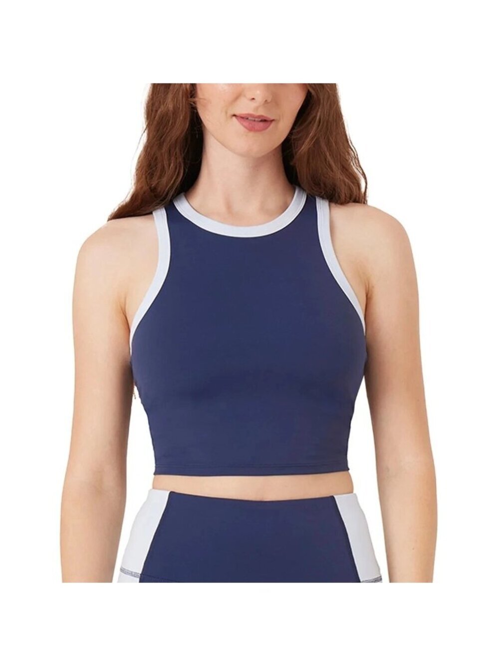 NWT Hurley Women's S Navy & Light Blue Active Tank Top Lined